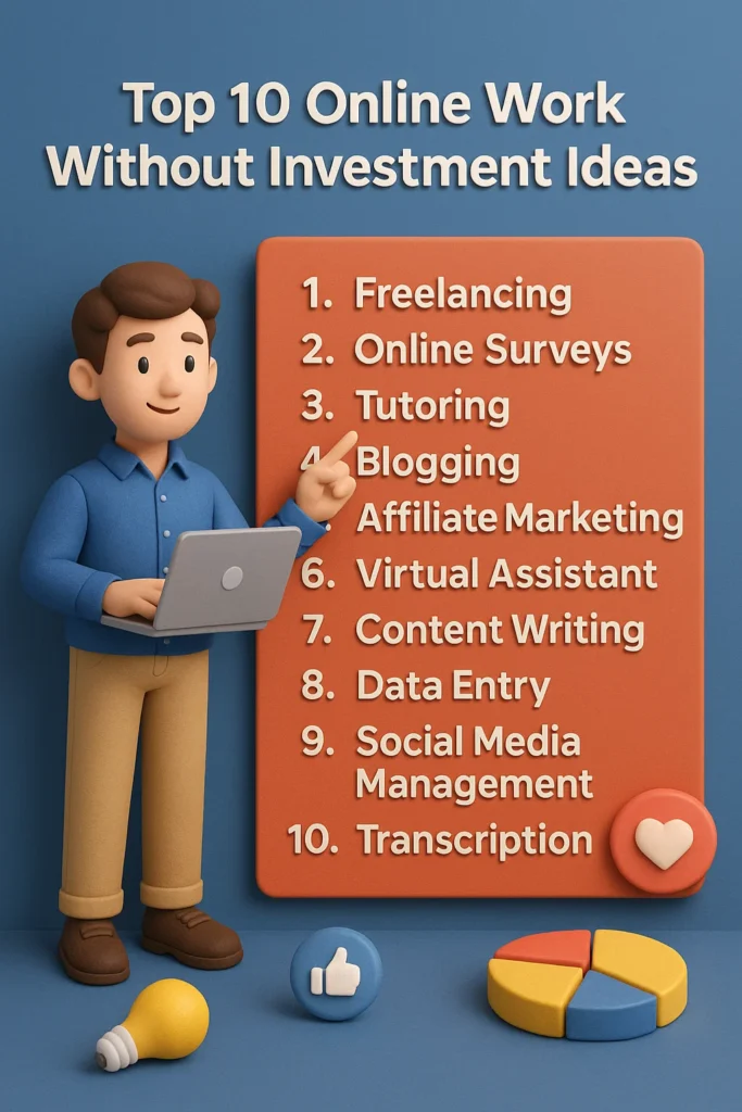 Top 10 Online Work Without Investment
