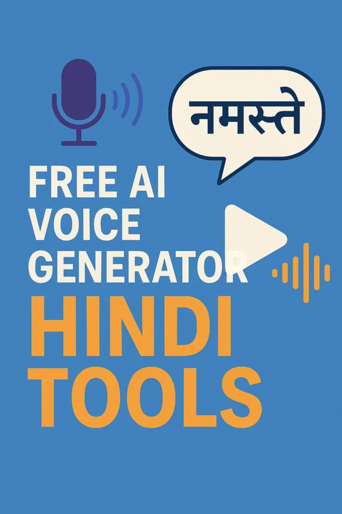 Free AI Voice Generator Hindi Tools